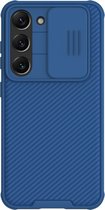 Telefoonhoesje geschikt voor Samsung Galaxy S23 - Nillkin CamShield Pro Case - Donker blauw