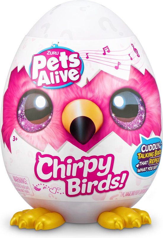 Pets Alive Chirpy Birds fluitend knuffel vogeltje - Serie 1 - 1 exemplaar