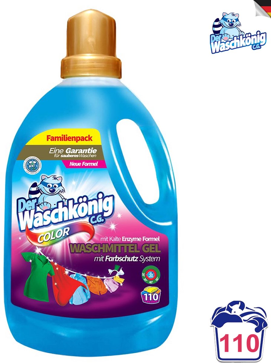 Der Waschkönig - Color - Wasmiddel - Gekleurde Was - 3305ml - 110 Wasbeurten