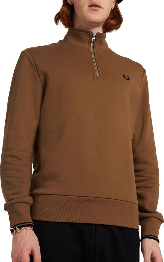 Fred Perry Demi Zip Sweat Pulls & Gilets - Camel