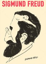 Allernieuwste.nl® Canvas Schilderij Sigmund Freud What's On A Man's Mind - Brein Psychologie Retro Humor - 30 x 40 cm