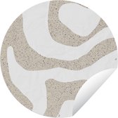Tuincirkel Abstract - Terrazzo - Design - Beige - 60x60 cm - Ronde Tuinposter - Buiten