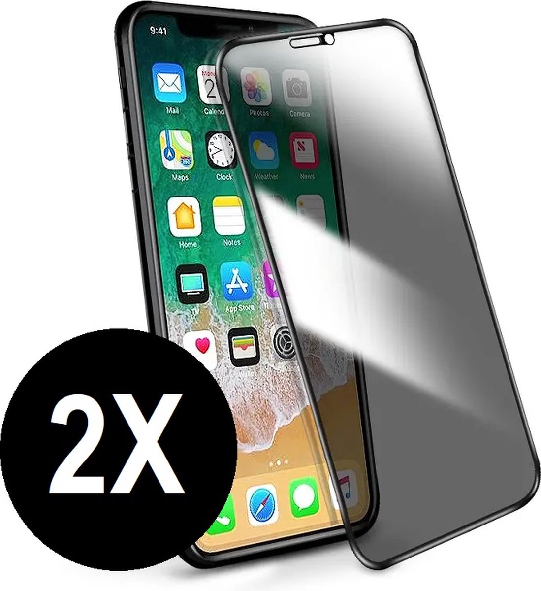 Screenz® - Matte Screenprotector geschikt voor iPhone 11 / XR - Tempered glass - Screen protector geschikt voor iPhone 11 / XR - Beschermglas - Mat Glasplaatje - 2 stuks