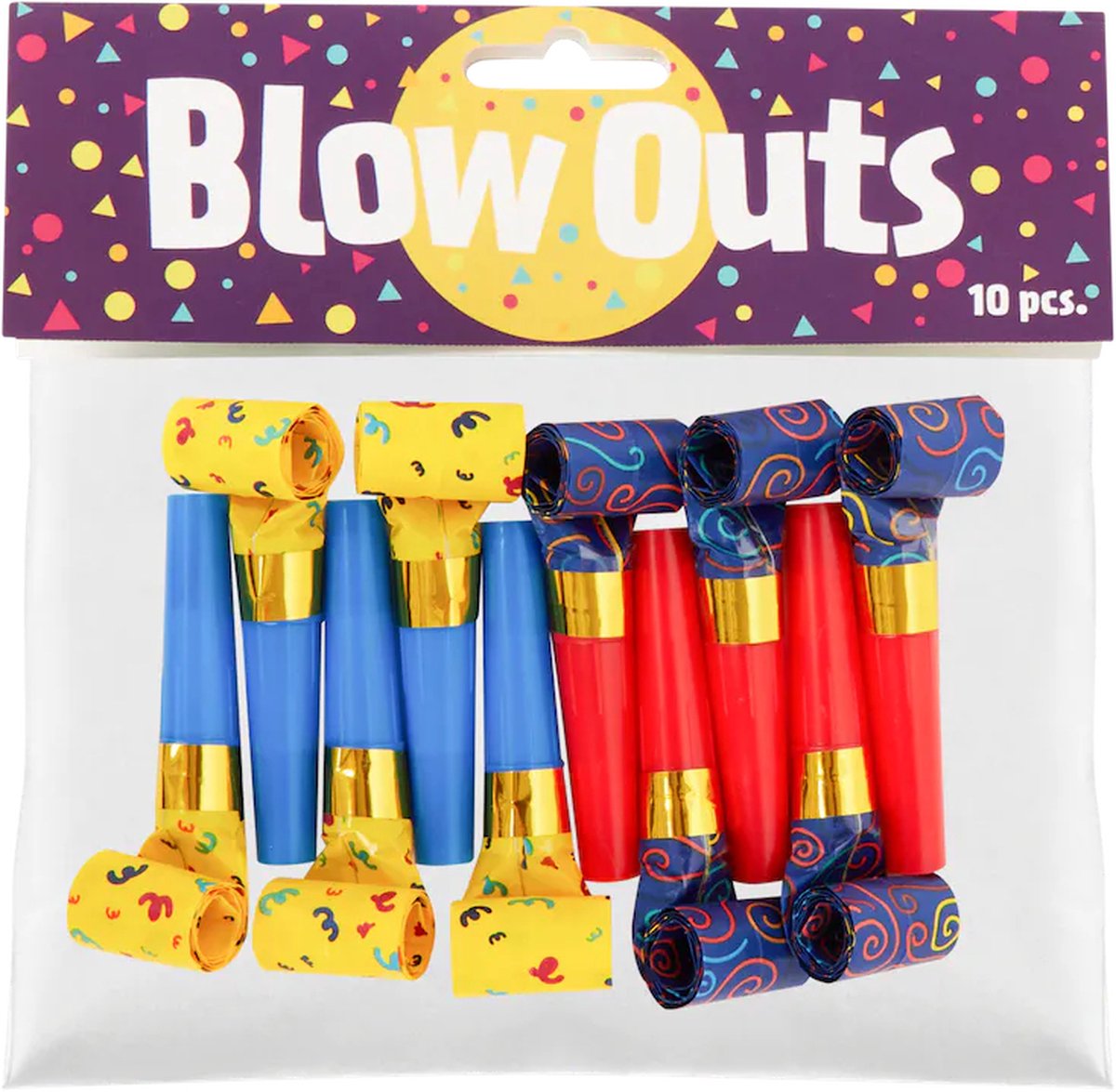 Roltongen 10 stuks - Toeters - Feesttoeters
