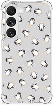 Doorzichtige Silicone Hoesje geschikt voor Samsung Galaxy S23 Pinguïn