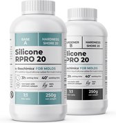 R PRO 20 - Siliconen vloeibaar, siliconen rubber dupliceersiliconen, Afvormmassa, and siliconenrubber 1:1 (500 gr)