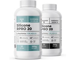 R PRO 20 - Siliconen vloeibaar, siliconen rubber dupliceersiliconen, Afvormmassa, and siliconenrubber 1:1 (500 gr)