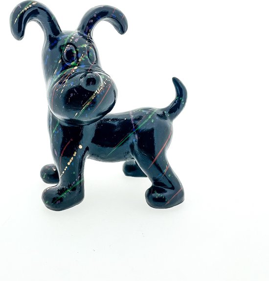 AI - Woondecoratie - Hond - Zwart - Beeld - Pop Art