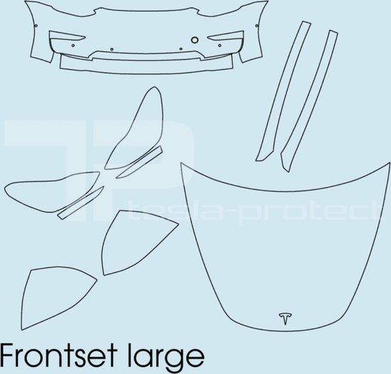 Tesla Model 3 Frontset Large Tesla-Protect films de protection personnalisés Accessoires de vêtements pour bébé Nederland et België