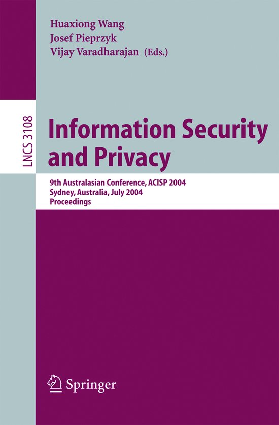 Information Security and Privacy - cover