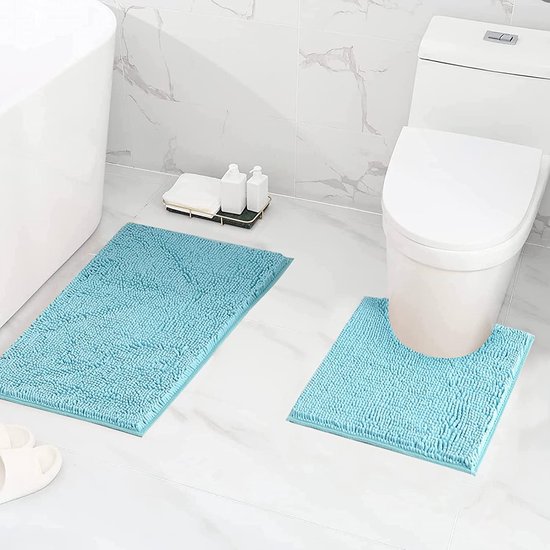 stap minstens Maxim Toilet badkamer tapijt set van 2 - super zachte antislip badmat,  absorberende antislip... | bol.com