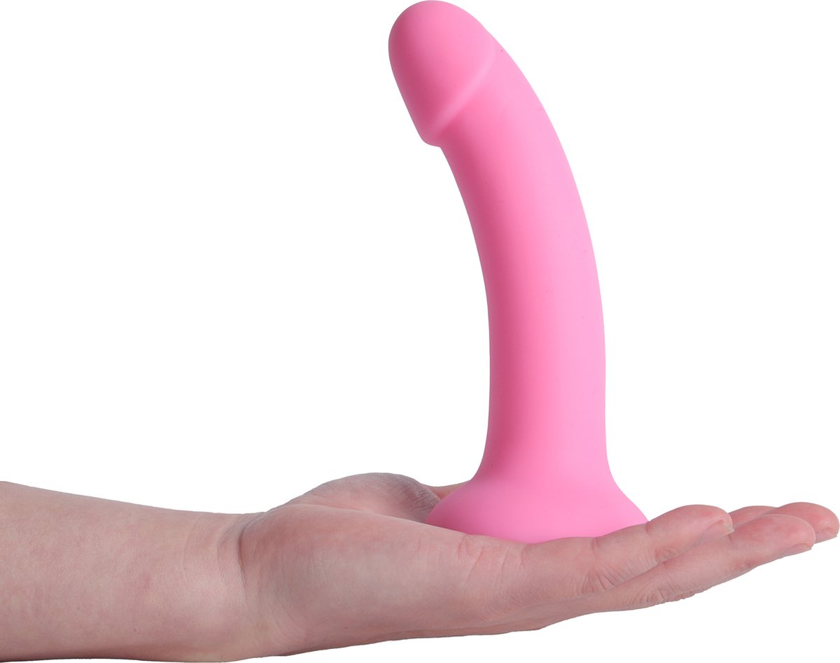 Goedkoopste Banoch | Dildo Claes - zacht roze | siliconen met zuignap | 17 cm lang | Ø 3,4 cm