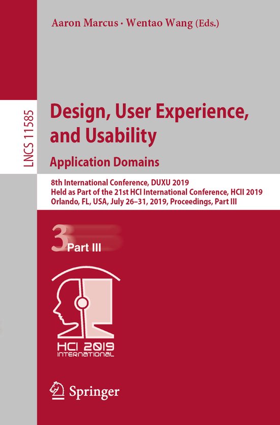 Lecture Notes in Computer Science11585- Design, User Experie ... - cover