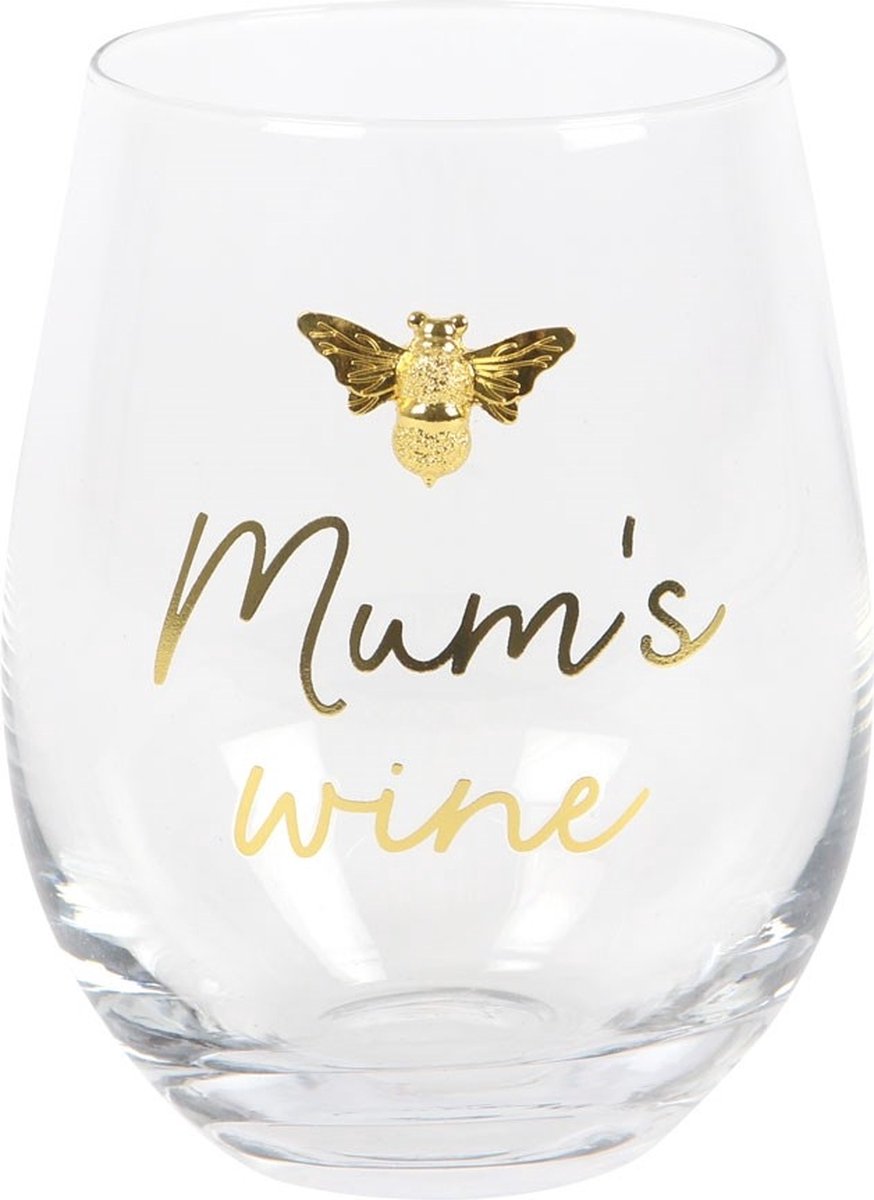 Something Different - Mum's Wine Stemless Wijnglas - Transparant
