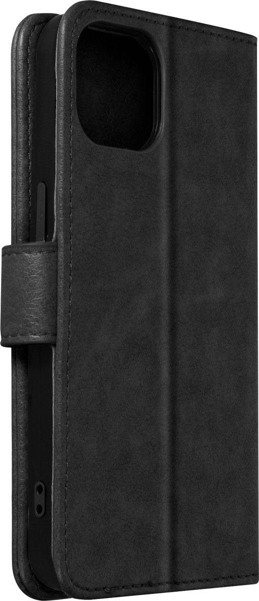 Avizar Housse pour Geschikt voor Apple iPhone 13 Mini Clapet Portefeuille Fonction Support vidéo, Zwart
