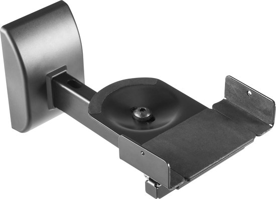 Zwarte luidspreker muurbeugels kantelbaar draaibaar voor HiFi Audio luidsprekers en satellieten Model: WHB-03