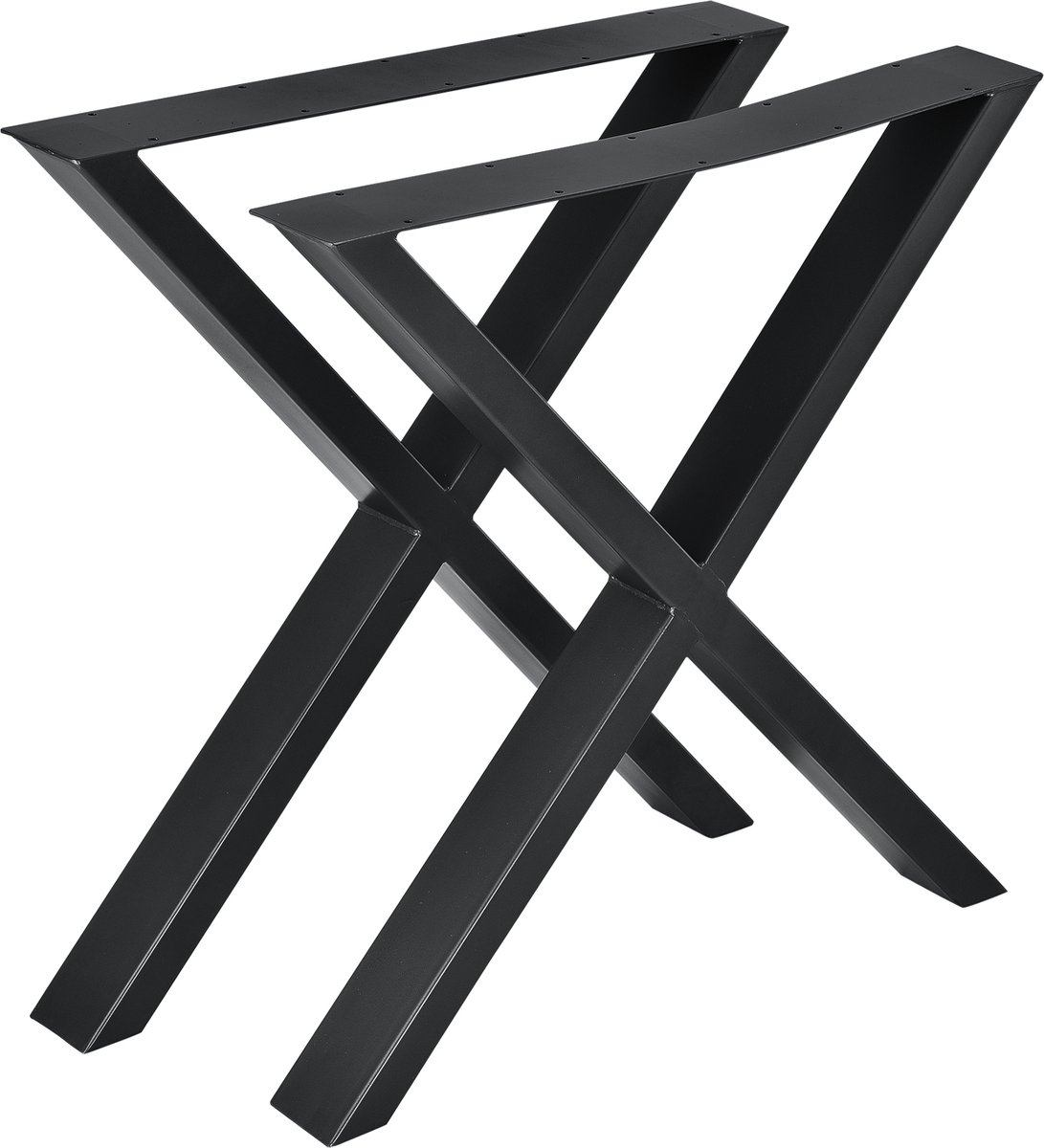 en.casa Stalen X tafelpoten set van 2 meubelpoot 69x72 cm zwart