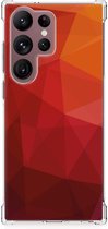 Shockproof Case geschikt voor Samsung Galaxy S23 Ultra Polygon Red