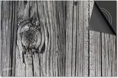 Inductie beschermer 65x52 - afdekplaat inductie mat - Dietrix Kookplaat beschermer - DELUXE - Hout en Boom - Zwart Wit Noest