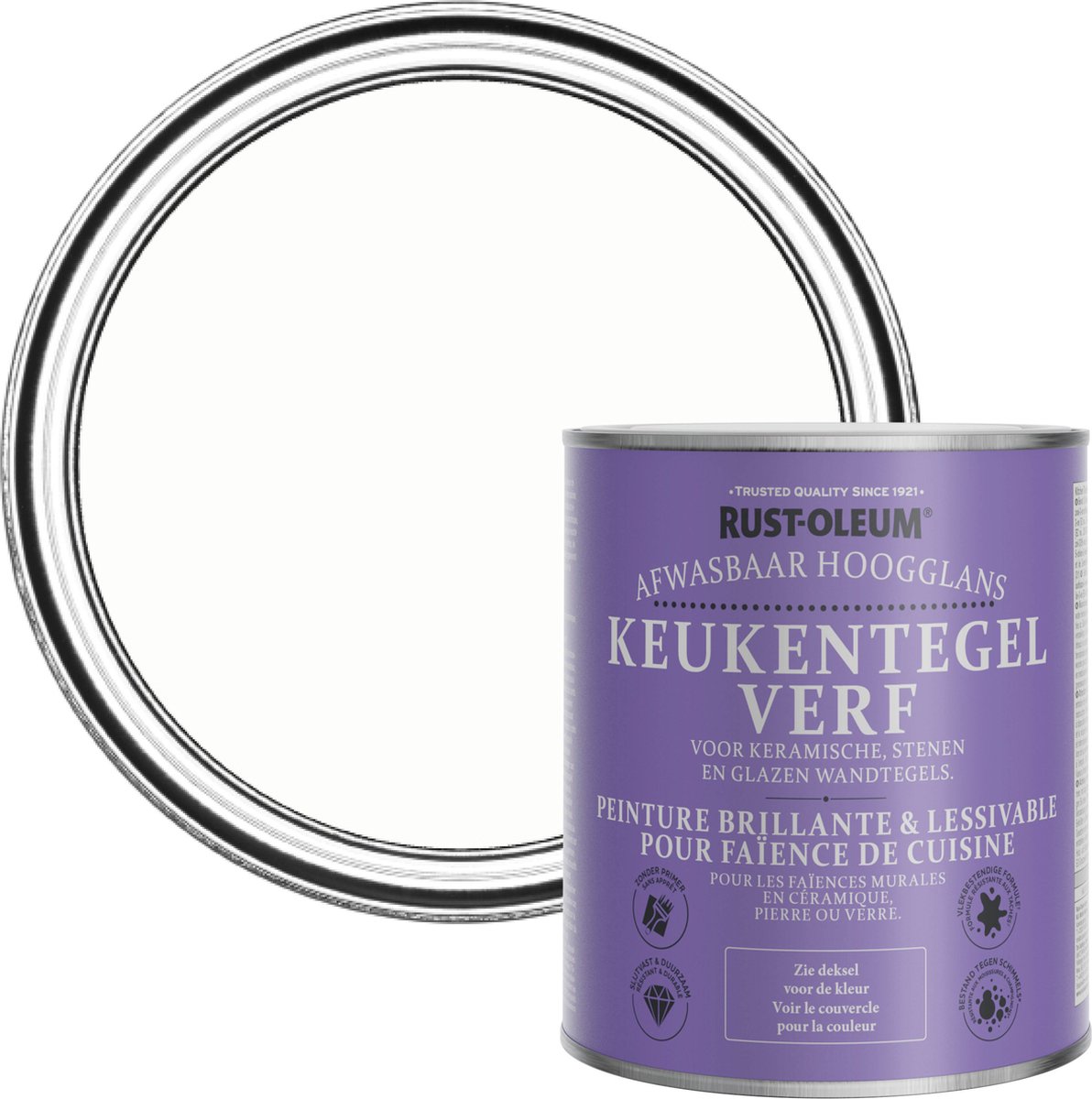 Rust-Oleum Wit Keukentegelverf Hoogglans - Krijtwit 750ml