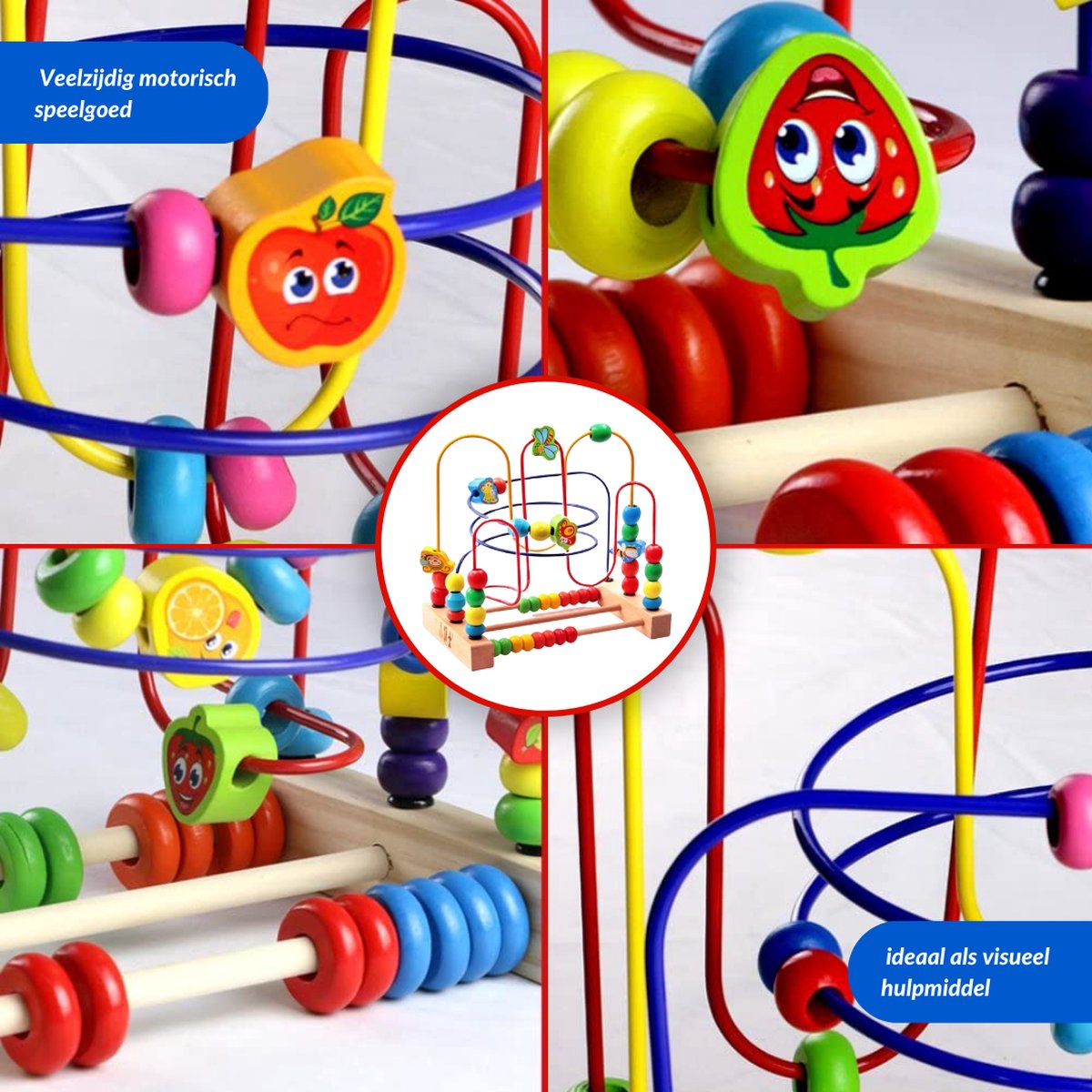 Buxibo Houten Telraam - Diverse Kleuren - Telraam Rekenen - 21,5 x 15 cm - Kinder Speelgoed Rekenrek - Educatief Spelen — afbeelding 13