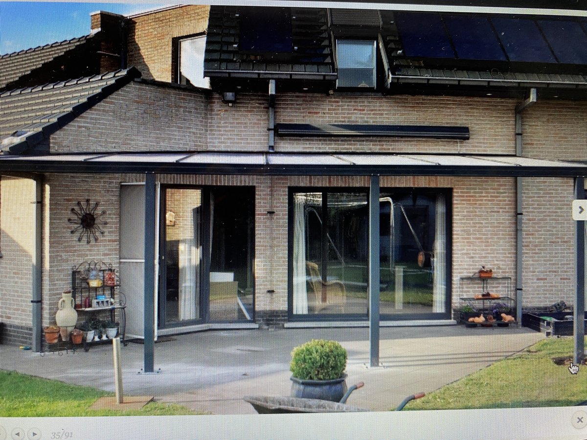 NU PROMO: 300x300cm aluminium overkapping met opaal of heldere dakplaten. Ral 7016 antraciet