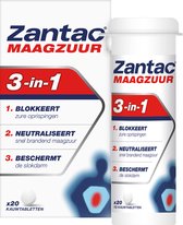 Zantac Maagzuur 3-in-1 – Maagzuurremmer - 20 kauwtabletten