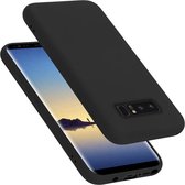 Cadorabo Hoesje geschikt voor Samsung Galaxy NOTE 8 in LIQUID ZWART - Beschermhoes gemaakt van flexibel TPU silicone Case Cover