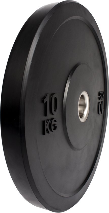Gewicht schijf 2x 10 KG - halterschijven - Rubbere gewichten 50/51mm -... | bol.com