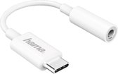 Hama 00183307 cable gender changer USB-C 3,5 mm Blanc