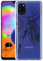 Hoesje Geschikt voor Samsung Galaxy A31 Boho Buffalo Skull