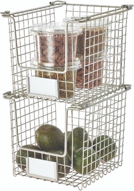 Mensola Espandibile E Impilabile IDesign Classico – Acciaio Argento – Per Dispensa E Cucina – Da 35.6 A 64.8 Cm