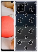 Hoesje Geschikt voor Samsung Galaxy A42 Swallows