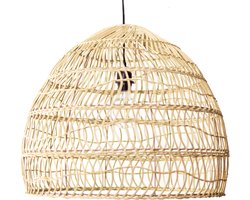 Rotan / Rieten Hanglamp, Handgemaakt, Gebleekt, ⌀60 cm