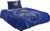 Harry Potter - Fleece beddengoedset 135x200 cm, blauw, geel OEKO-TEX