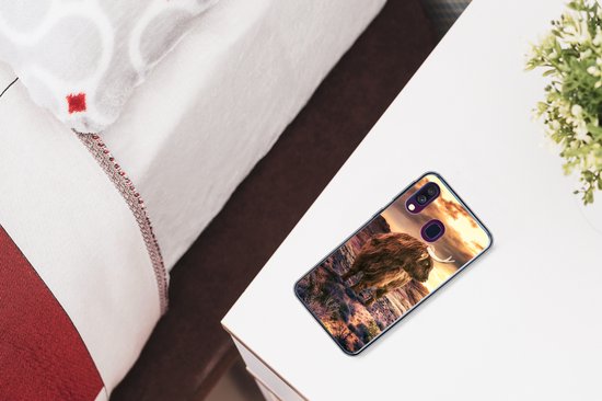 Coque Samsung Galaxy A40 - Highlander écossais - Horizon - Paysage - Coque de téléphone en Siliconen