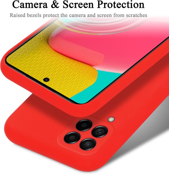 Coque Cadorabo pour Samsung Galaxy M53 5G en ROUGE LIQUIDE - Coque de protection en silicone TPU souple