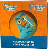 Aimant en verre - le Fabeltjeskrant - aimant de réfrigérateur - série TV du passé - Mr. Owl - 5 cm
