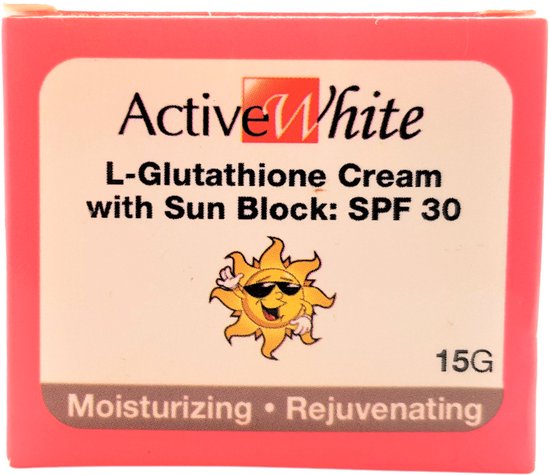 active white l glutathione cream ActiveWhite L-Glutathione Cream met Sun Block, 15 gram