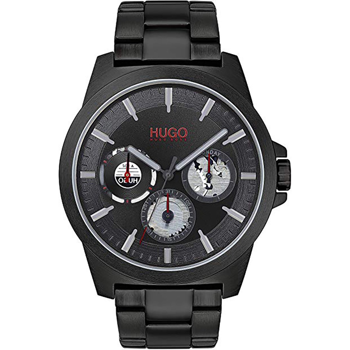 Hugo Twist 1530132 Horloge - RVS - Zwart - Ø 44 mm