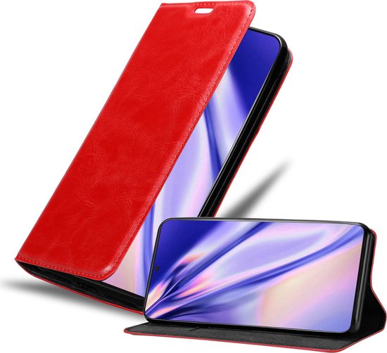 Coque Cadorabo pour Samsung Galaxy S22 ULTRA en ROUGE POMME - Coque de protection avec fermeture magnétique