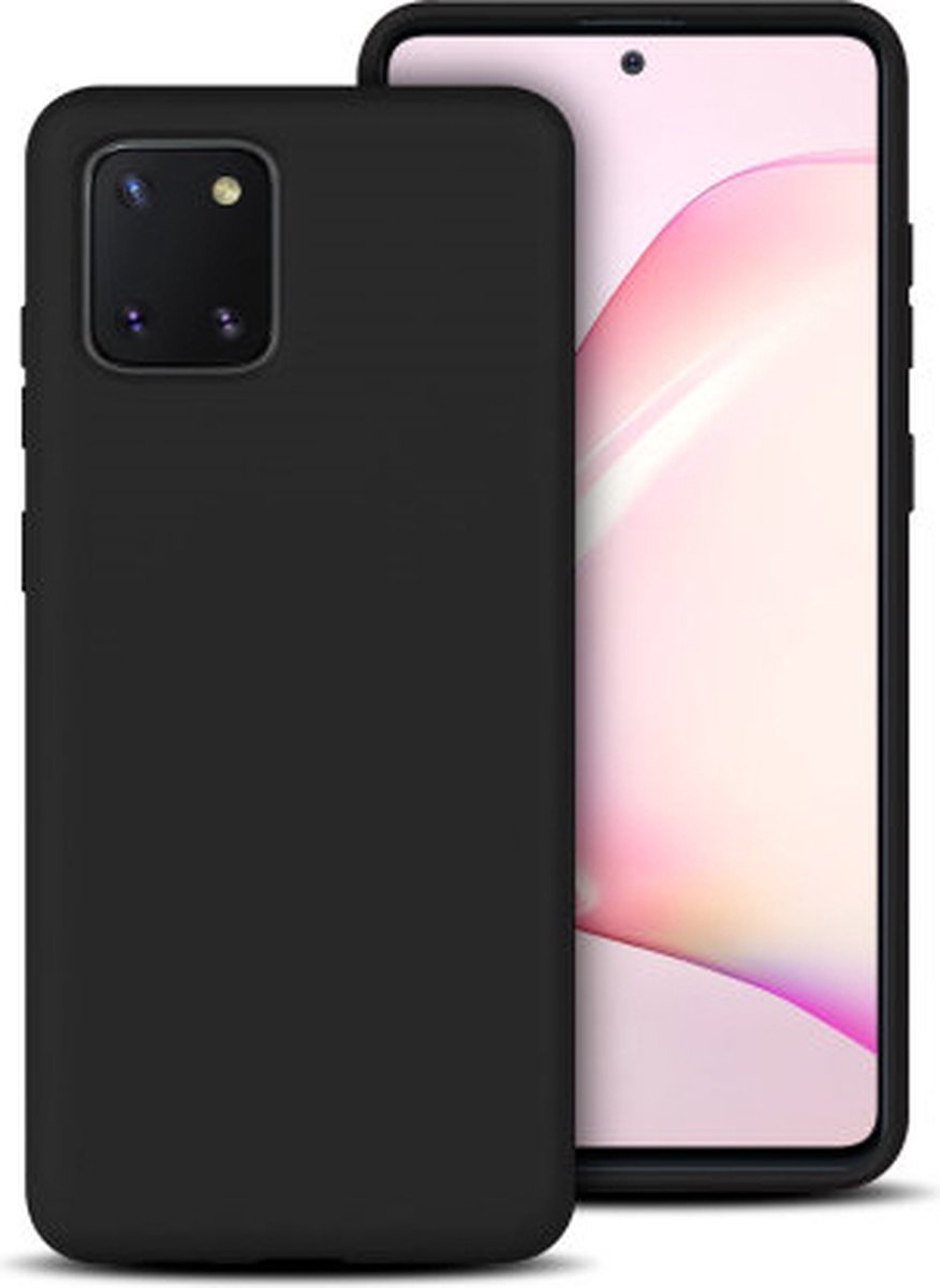 Galaxy Note 10 Lite / A81 hoesjes siliconen - Zwart -