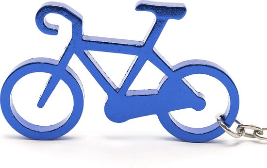 Sleutelhanger fiets - Sleutelring - Sleutelhangers volwassenen - Aluminium  - blauw | bol.com