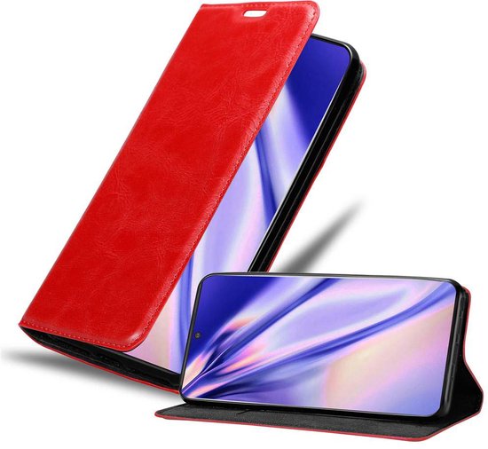 Coque Cadorabo pour Samsung Galaxy NOTE 10 PLUS en ROUGE POMME - Pochette de protection avec fermeture magnétique