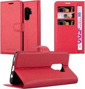 Cadorabo Hoesje geschikt voor Samsung Galaxy S9 PLUS in KARMIJN ROOD - Beschermhoes met magnetische sluiting, standfunctie en kaartvakje Book Case Cover Etui
