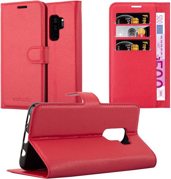 Coque Cadorabo pour Samsung Galaxy S9 PLUS en ROUGE CARMIN - Pochette de protection avec fermeture magnétique