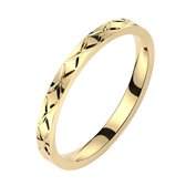 Ringen Dames - Ring Dames - Dames Ring - Goudkleurig - Gouden Ring - Gouden Ring Dames - Ring - Ringen - Sieraden Dames - Met motief - Twine