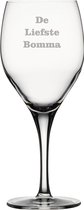 Witte wijnglas gegraveerd - 34cl - De Liefste Bomma