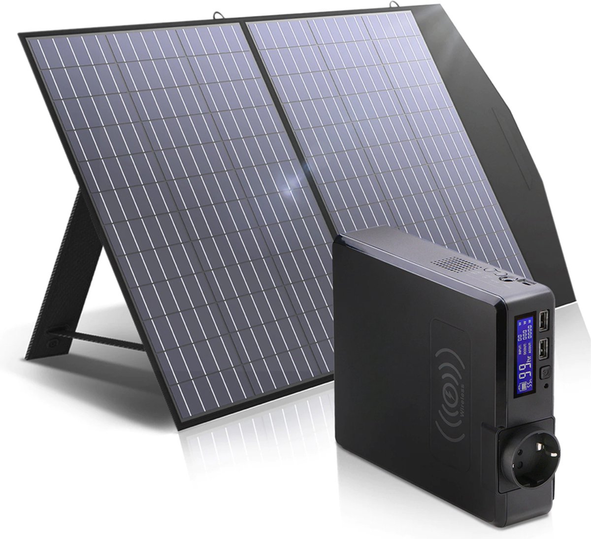 SolarFlex Powerstation - Zonnepaneel Powerbank 41600Mah - Thuis Vakantie 100W