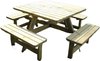 Rockwood® Picknicktafel Vierkant 1.15m met 2 rugleuningen
